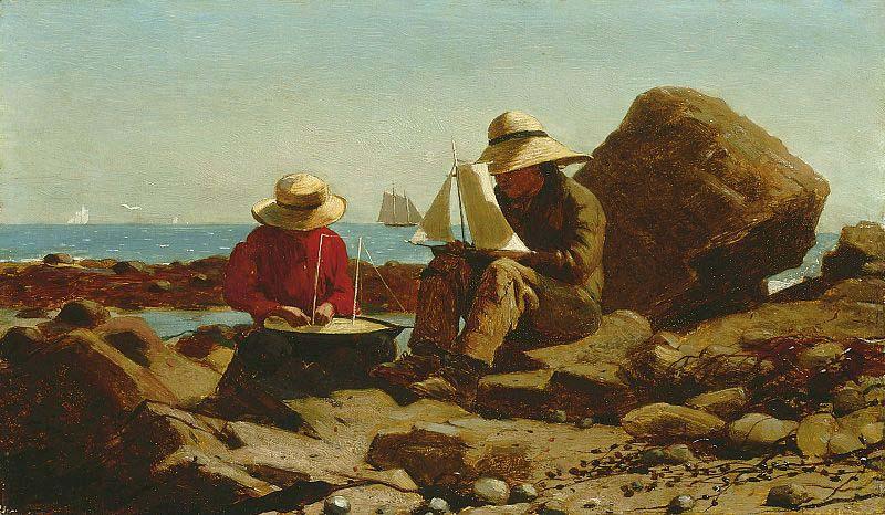 Winslow Homer The Boat Builders oil painting picture